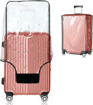 Luggage Covers for Suitcase Tsa Approved Clear PVC Waterproof Suitcase Covers Luggage Protectors 26-28Inch (25.98''H x 20.07''L x 12.40''W)