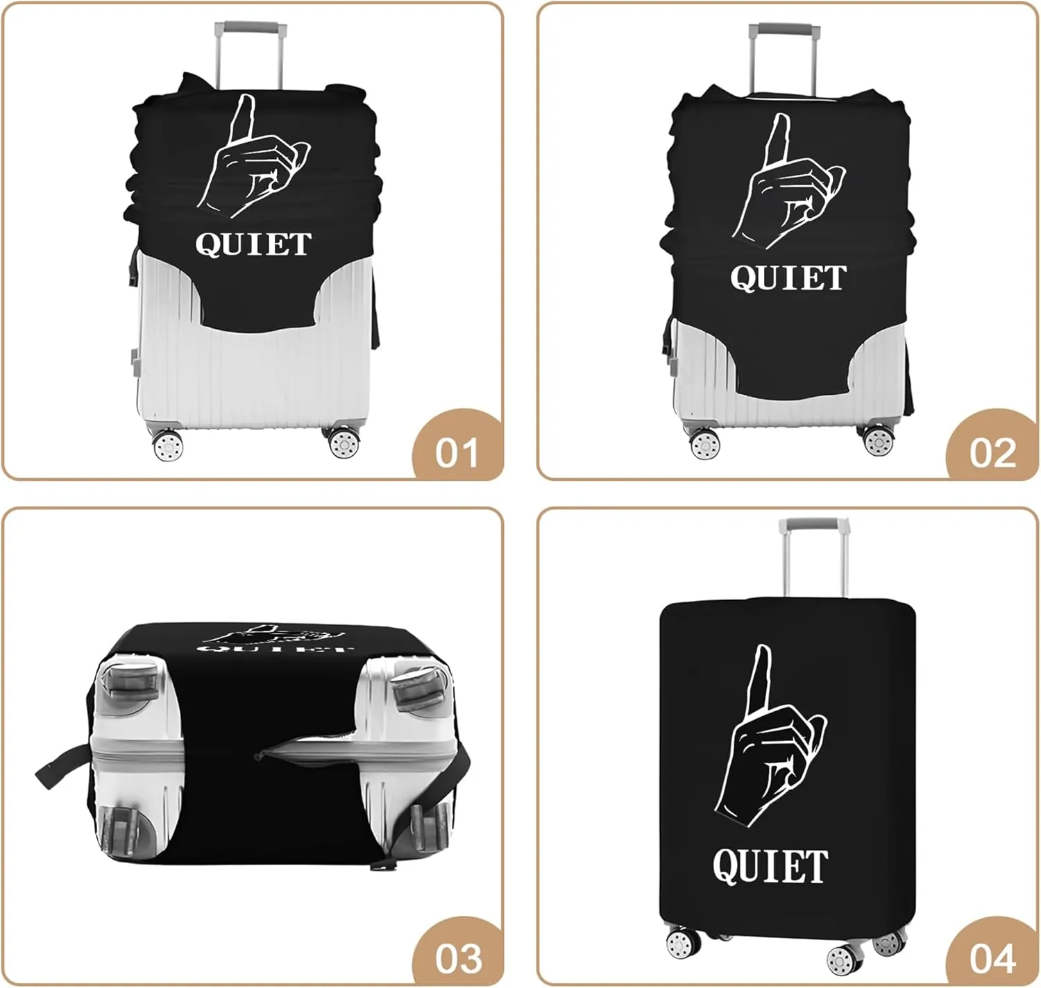 Luggage Covers For Suitcase Tsa Approved, Washable Luggage Cover Elastic Luggage Protector Scratch Resistant Luggage Cover For 30-32 Inch Wheeled Luggage(QUIET-30 inch)