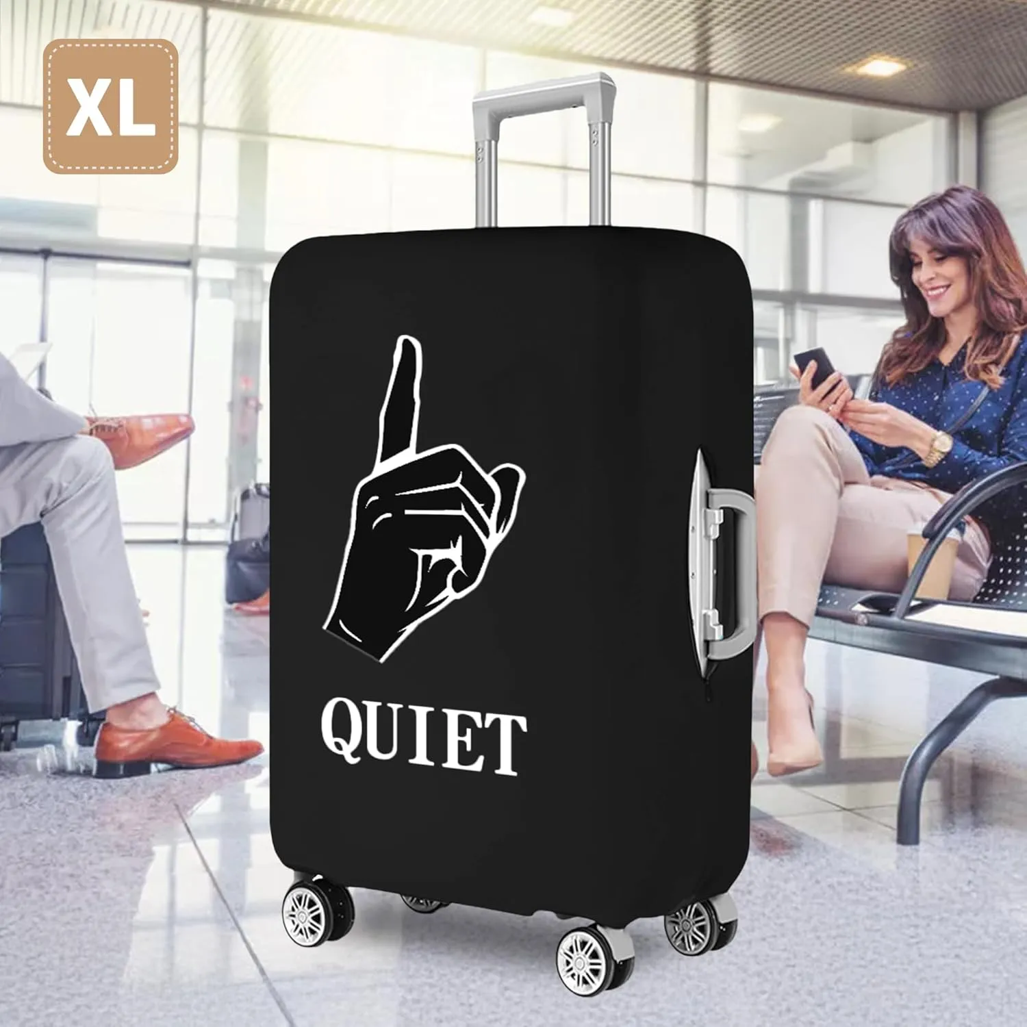 Luggage Covers For Suitcase Tsa Approved, Washable Luggage Cover Elastic Luggage Protector Scratch Resistant Luggage Cover For 30-32 Inch Wheeled Luggage(QUIET-30 inch)