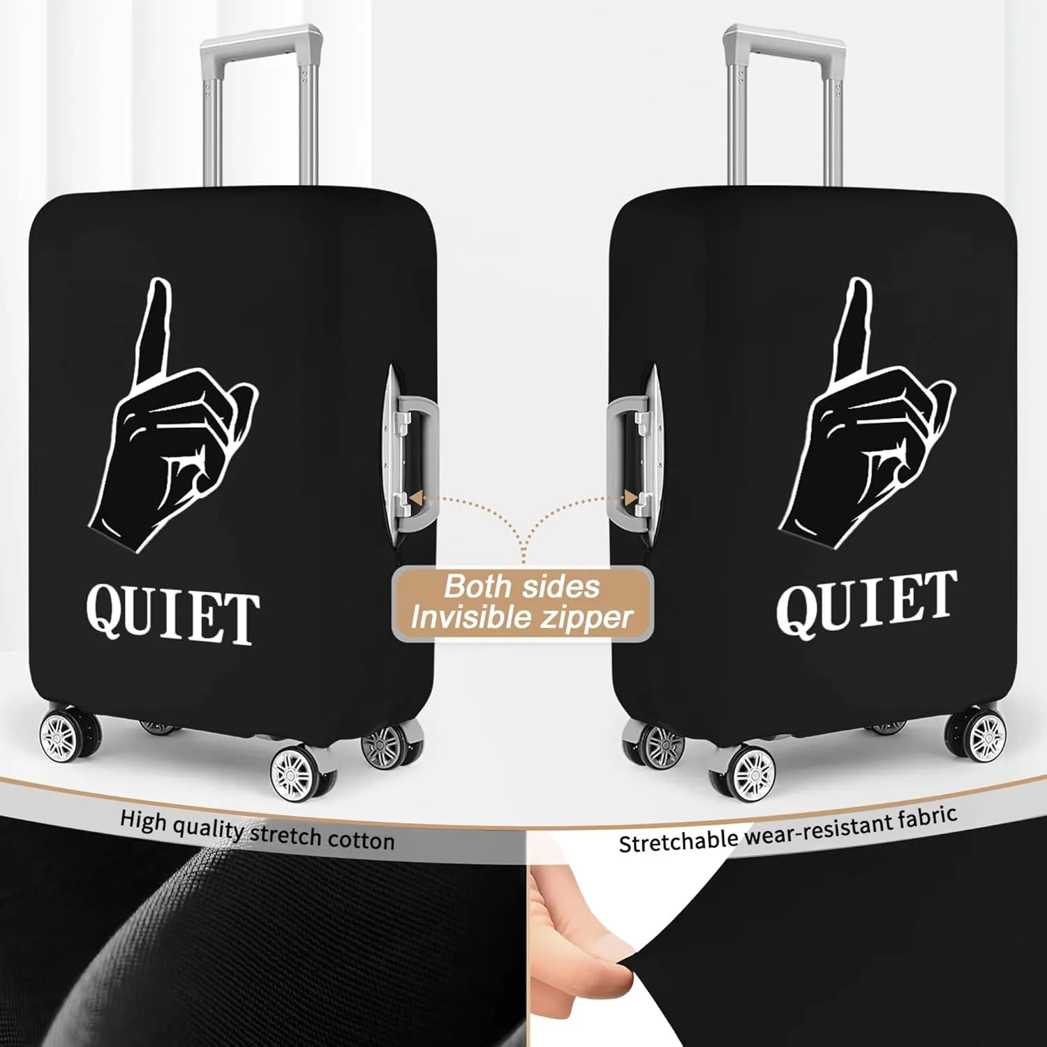 Luggage Covers For Suitcase Tsa Approved, Washable Luggage Cover Elastic Luggage Protector Scratch Resistant Luggage Cover For 30-32 Inch Wheeled Luggage(QUIET-30 inch)