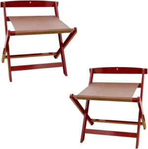 Luggage Holders for Guest Room, 2 Pack Luggage Rack Folding Luggage Rack with Cloth Wood Travel Bag Rack for Home Bedroom Bedroom Hotel(Brown)