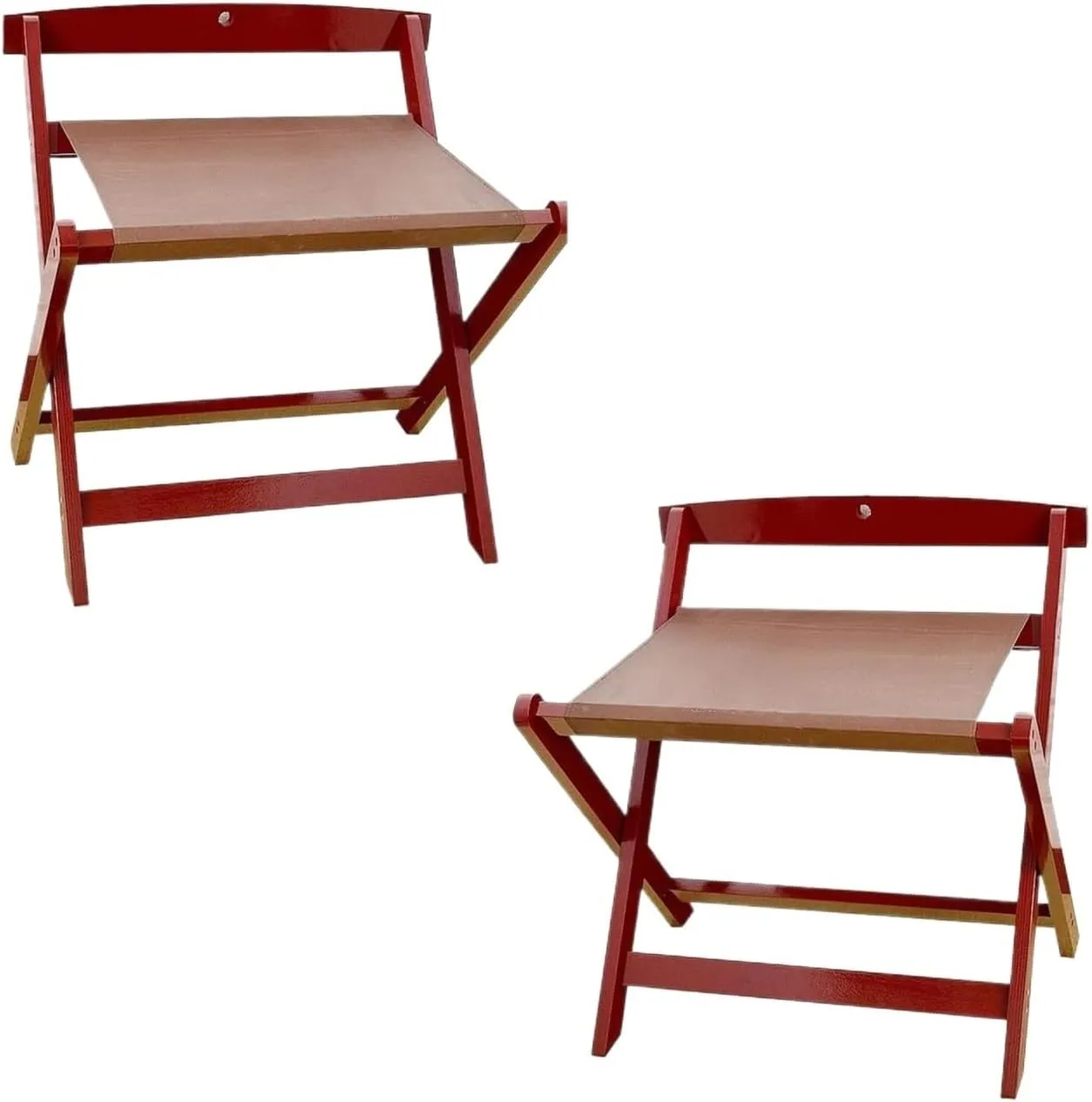 Luggage Holders for Guest Room, 2 Pack Luggage Rack Folding Luggage Rack with Cloth Wood Travel Bag Rack for Home Bedroom Bedroom Hotel(Brown)
