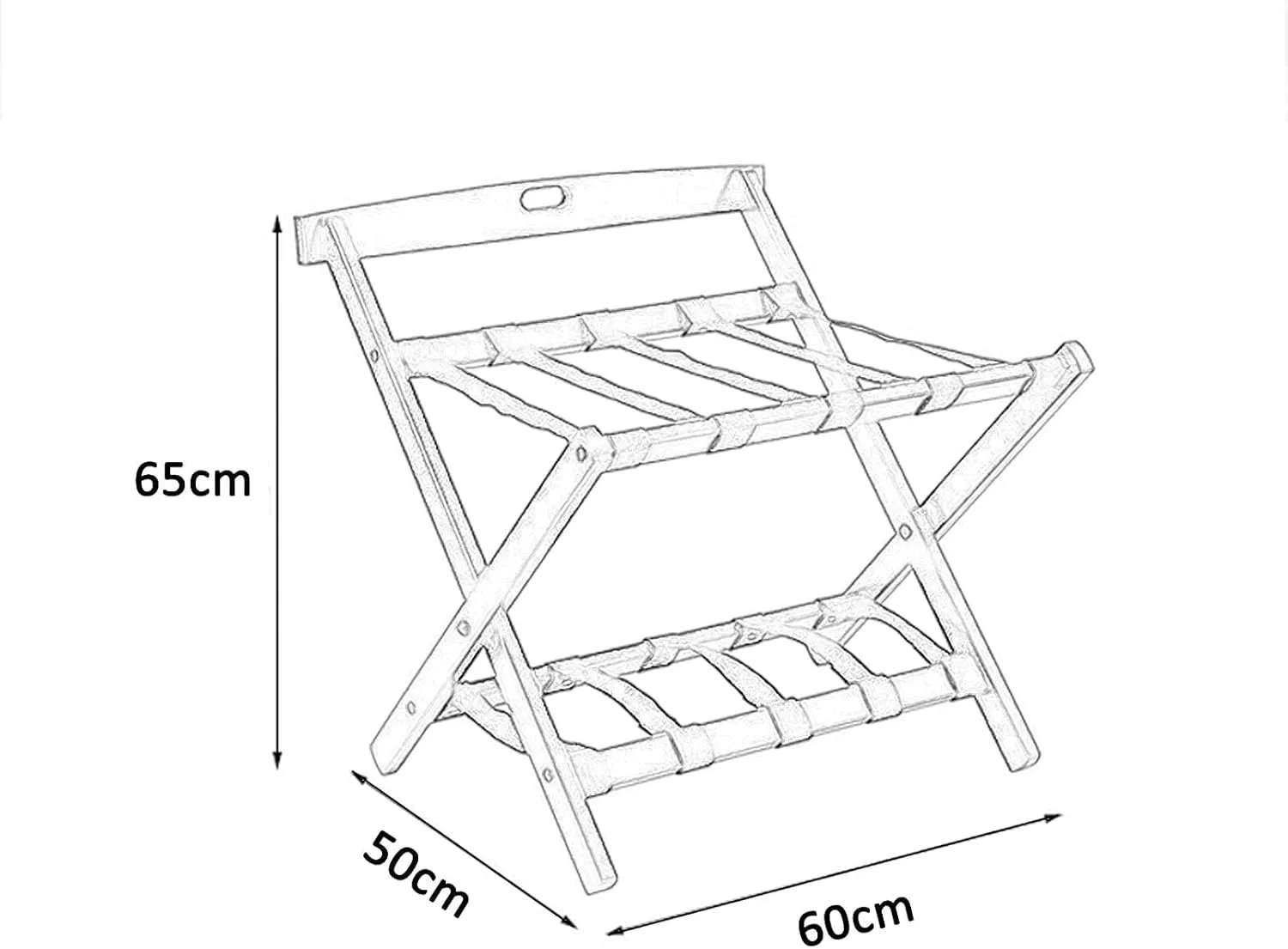 Luggage Rack Crafted in Solid Hardwood Foldable Wood Design Easy Assembly for Travel Simple and Modern Storage Rack Foldable Luggage Rack (Color : Red) (Black) (Color : Red)