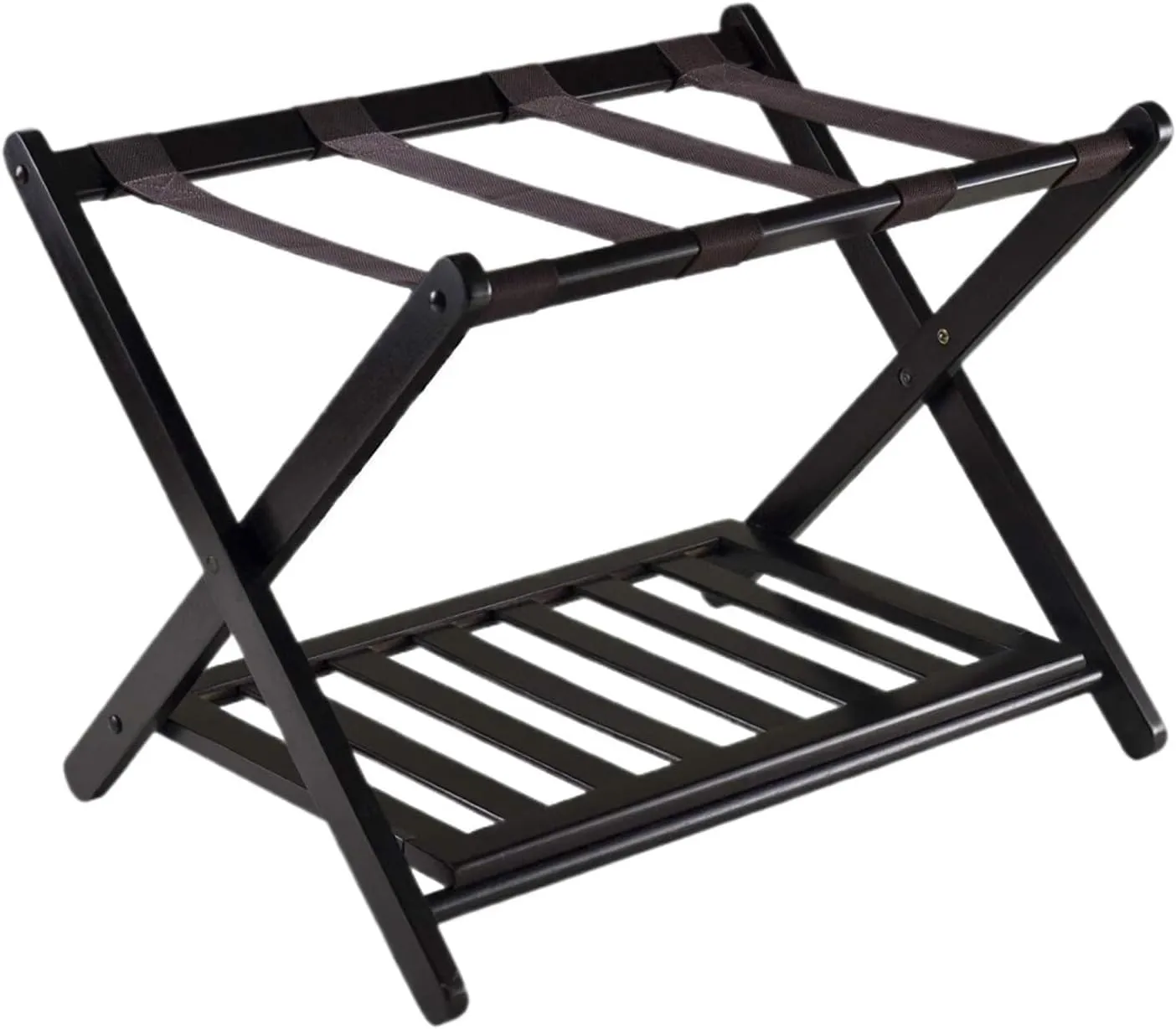 Luggage Rack Extra Wide with Shoes Shelf Suitcase Stand for Bedroom Travel Furniture for Luggage