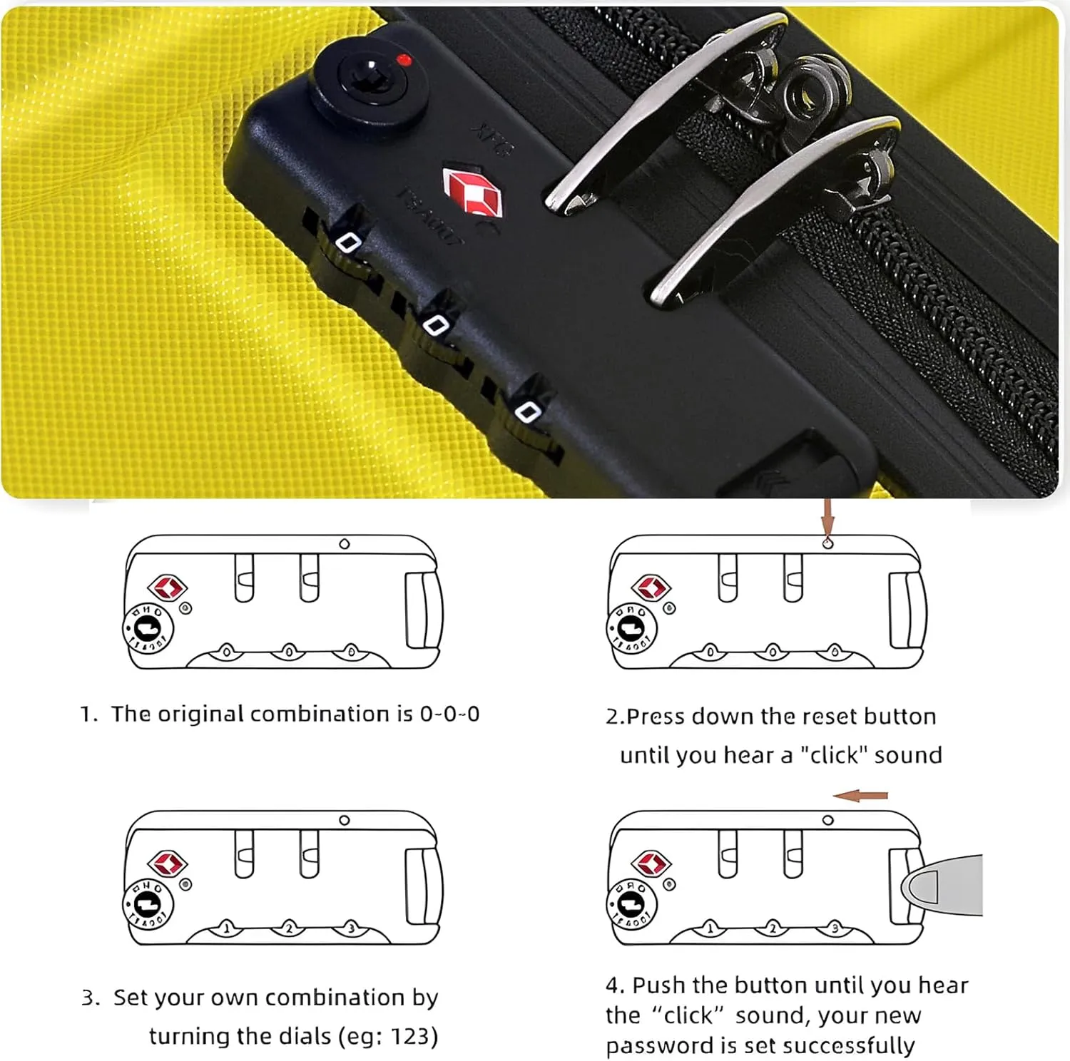 Luggage Sets 2 Piece with Spinner Wheels,20 Inch Carry On and 24 Inch Checked Luggage,Hardside Lightweight Rolling Travel Suitcase with TSA Lock,Yellow