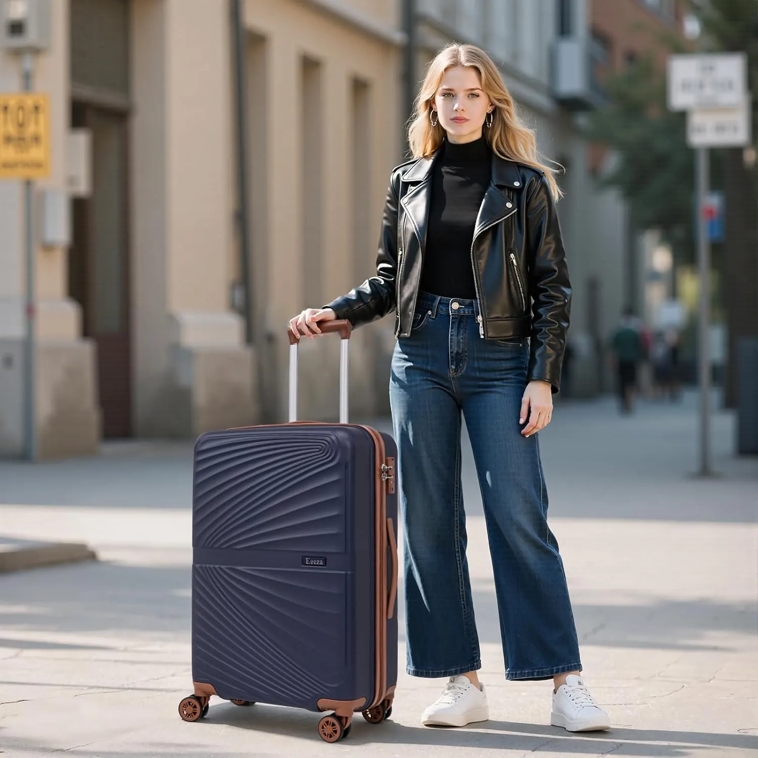 Luggage Sets 5 Piece, Suitcases with Wheels, ABS Hard Case Luggage with TSA Lock Spinner Wheels, Carry On Luggage Set (20/24/28 inch)
