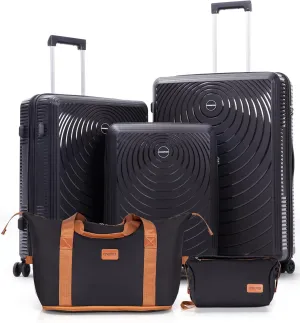 Luggage Sets 5 Piece, Suitcases with Wheels, Hardshell Suitcase Set, PP Carry on Luggage Set with TSA Lock, Travel Luggage