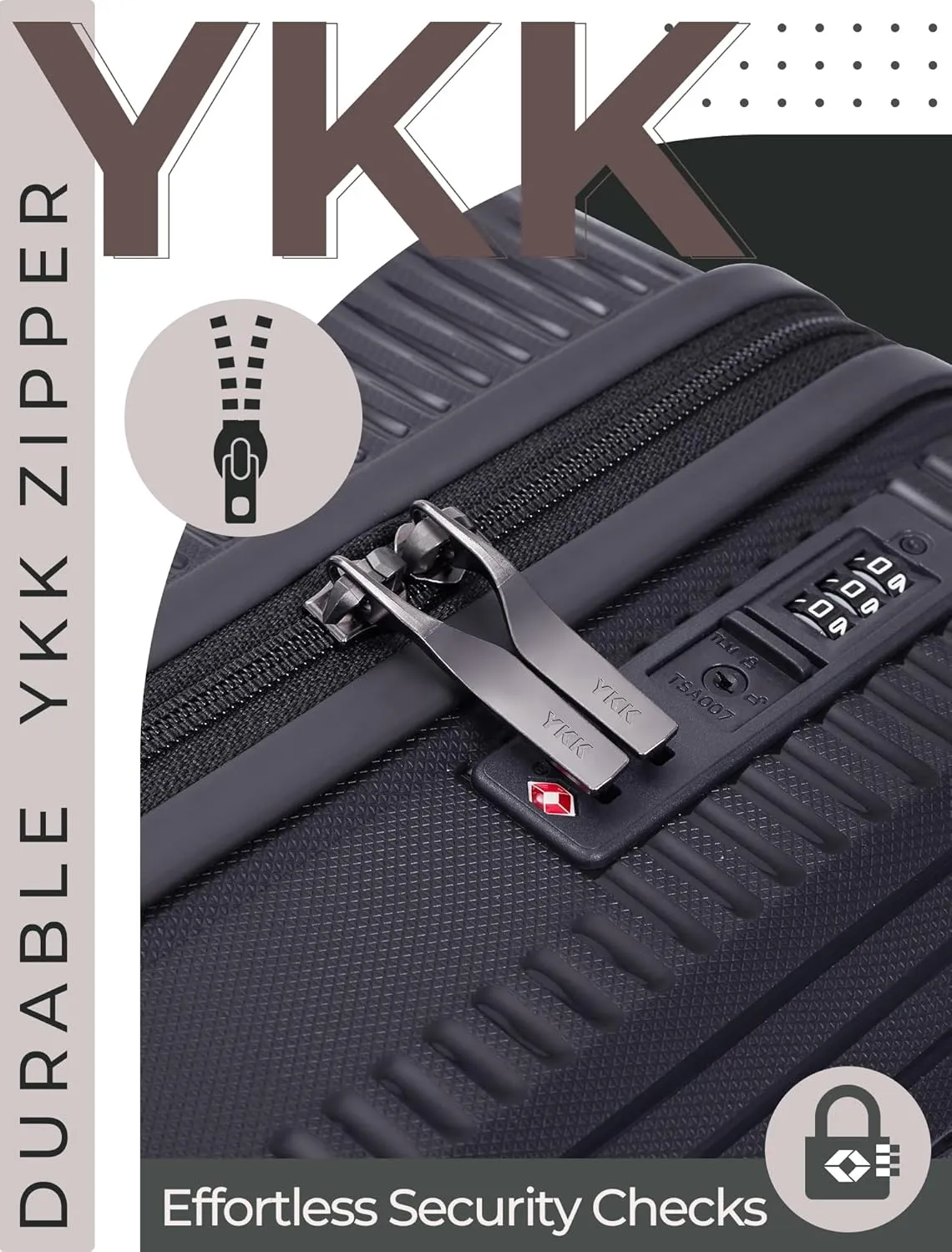 Luggage Sets 5 Piece, Suitcases with Wheels, Hardshell Suitcase Set, PP Carry on Luggage Set with TSA Lock, Travel Luggage