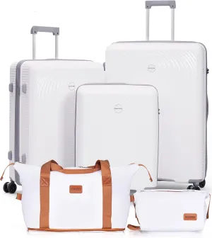 Luggage Sets 5 Piece, Suitcases with Wheels, Hardshell Suitcase Set, PP Carry on Luggage Set with TSA Lock, Travel Luggage