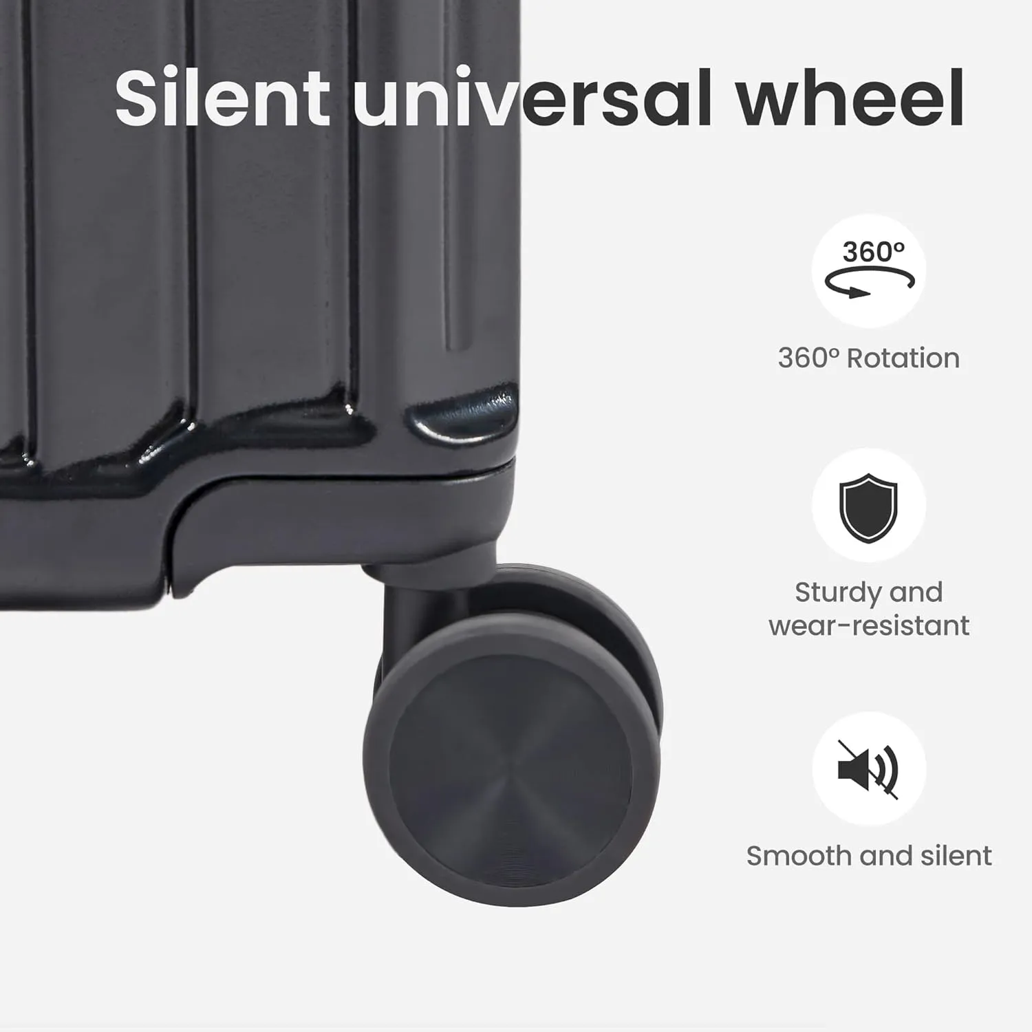 Luggage Sets of 4 Pieces, Travel Luggage Suitcase with TSA Lock, Collapsible Cup Holder, 360 Degree Silent Spinner Wheels for Travel (20"/24"/29"/Travel Bag) Black One Size