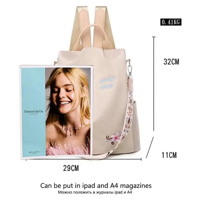 Luxurious Waterproof Women's Backpack Fashionable Anti-theft Women Backpacks Nice Print School Bag High Quality Large Capacity Backpack