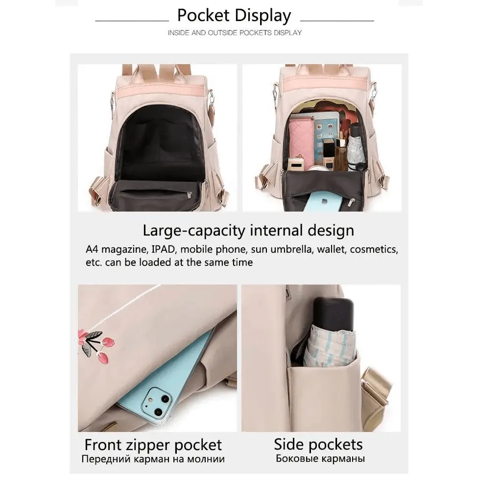 Luxurious Waterproof Women's Backpack Fashionable Anti-theft Women Backpacks Nice Print School Bag High Quality Large Capacity Backpack
