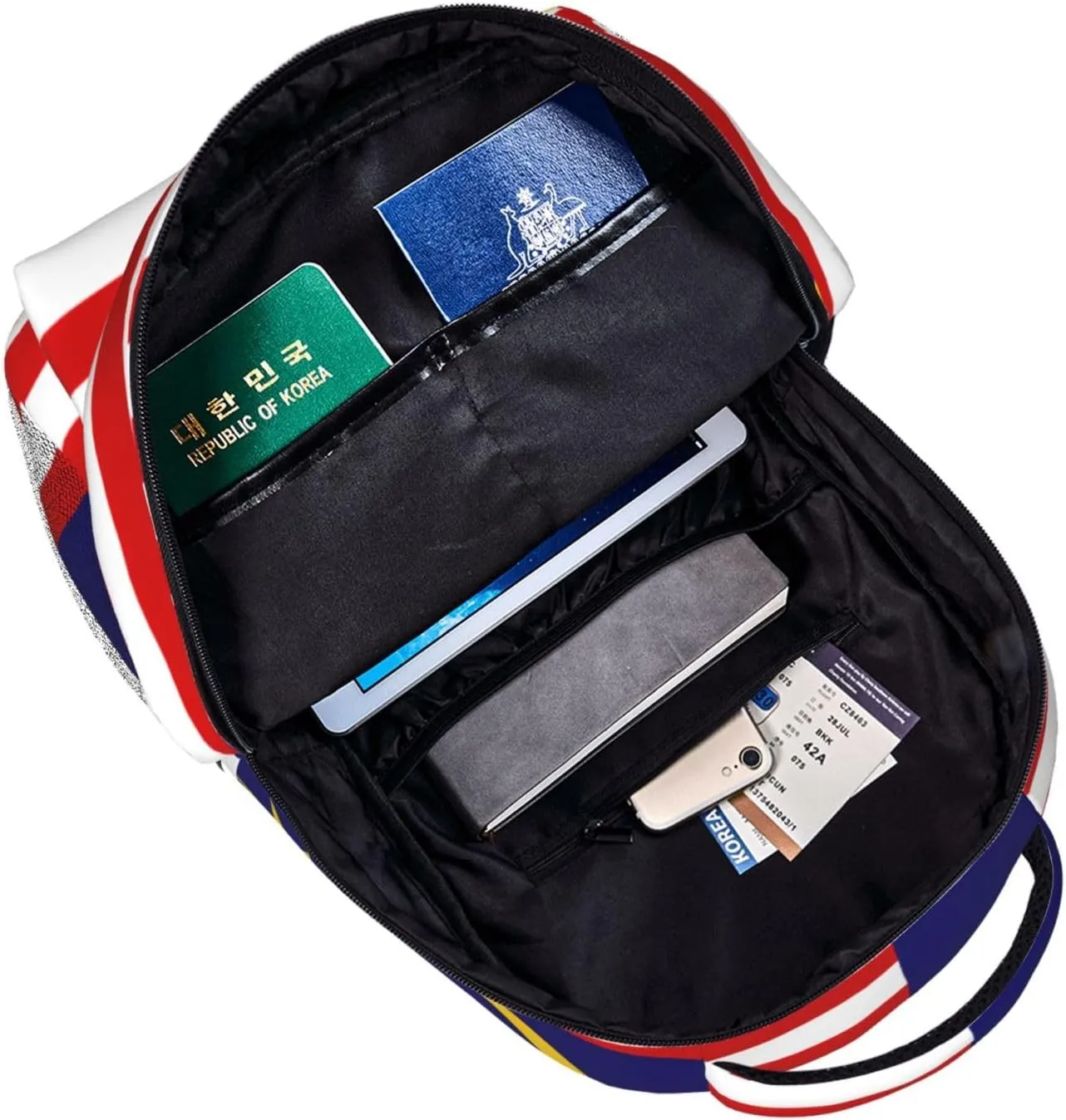 Malaysia Flag Backpacks For Women Men,Travel Laptop Back Pack 16.5 Inch,Work Bag Personal Item Book Bags