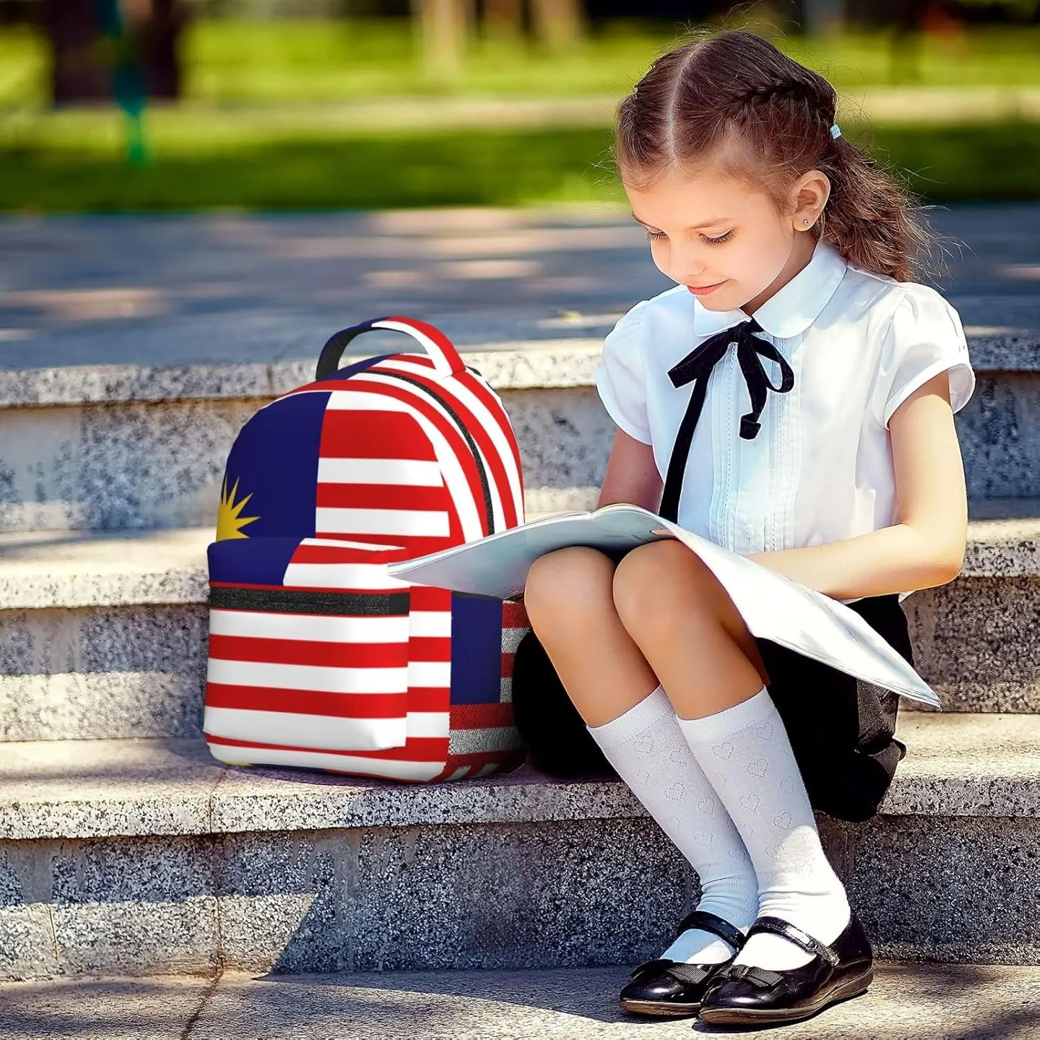 Malaysia Flag Backpacks For Women Men,Travel Laptop Back Pack 16.5 Inch,Work Bag Personal Item Book Bags