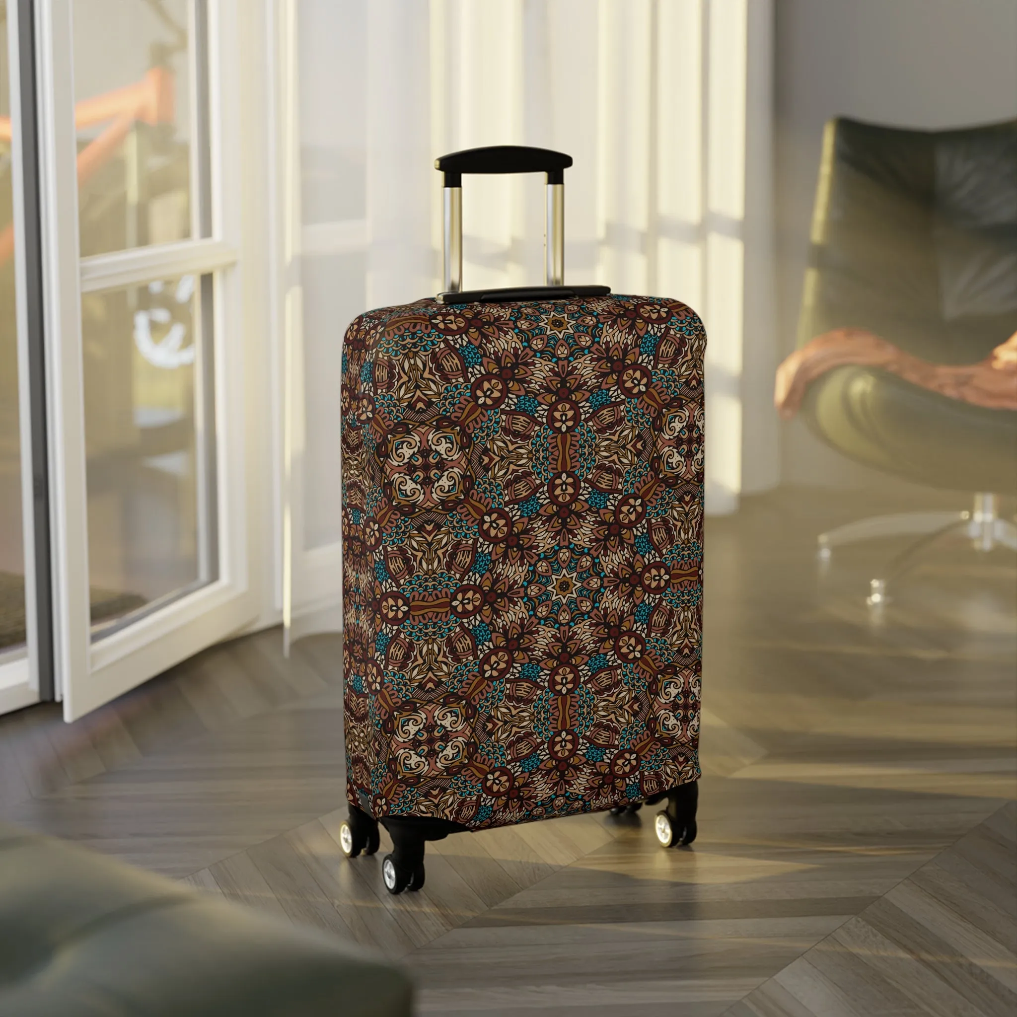 Mandala Luggage Cover - Stylish Mandala Suitcase Protector