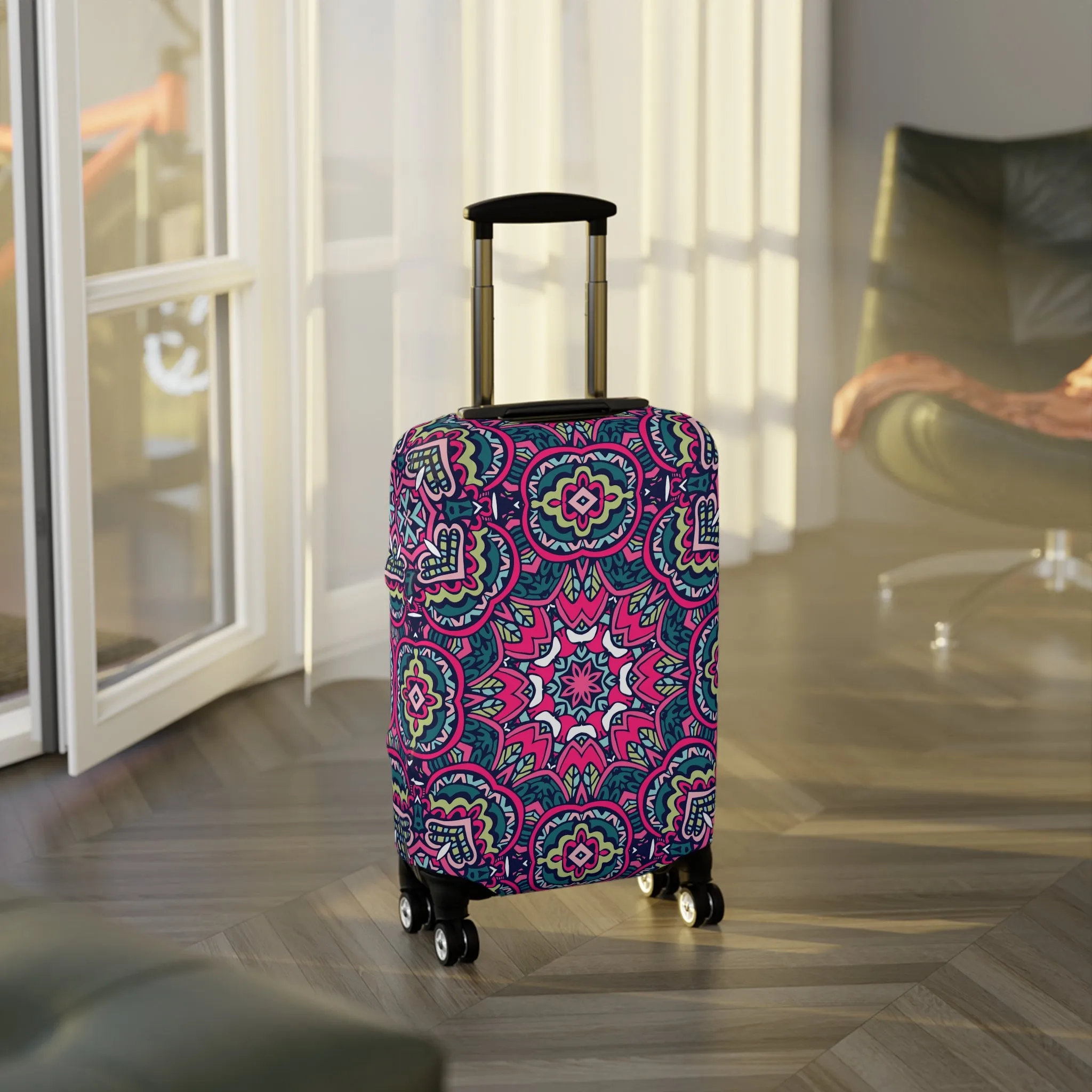 Mandala Luggage Cover - Stylish Mandala Suitcase Protector
