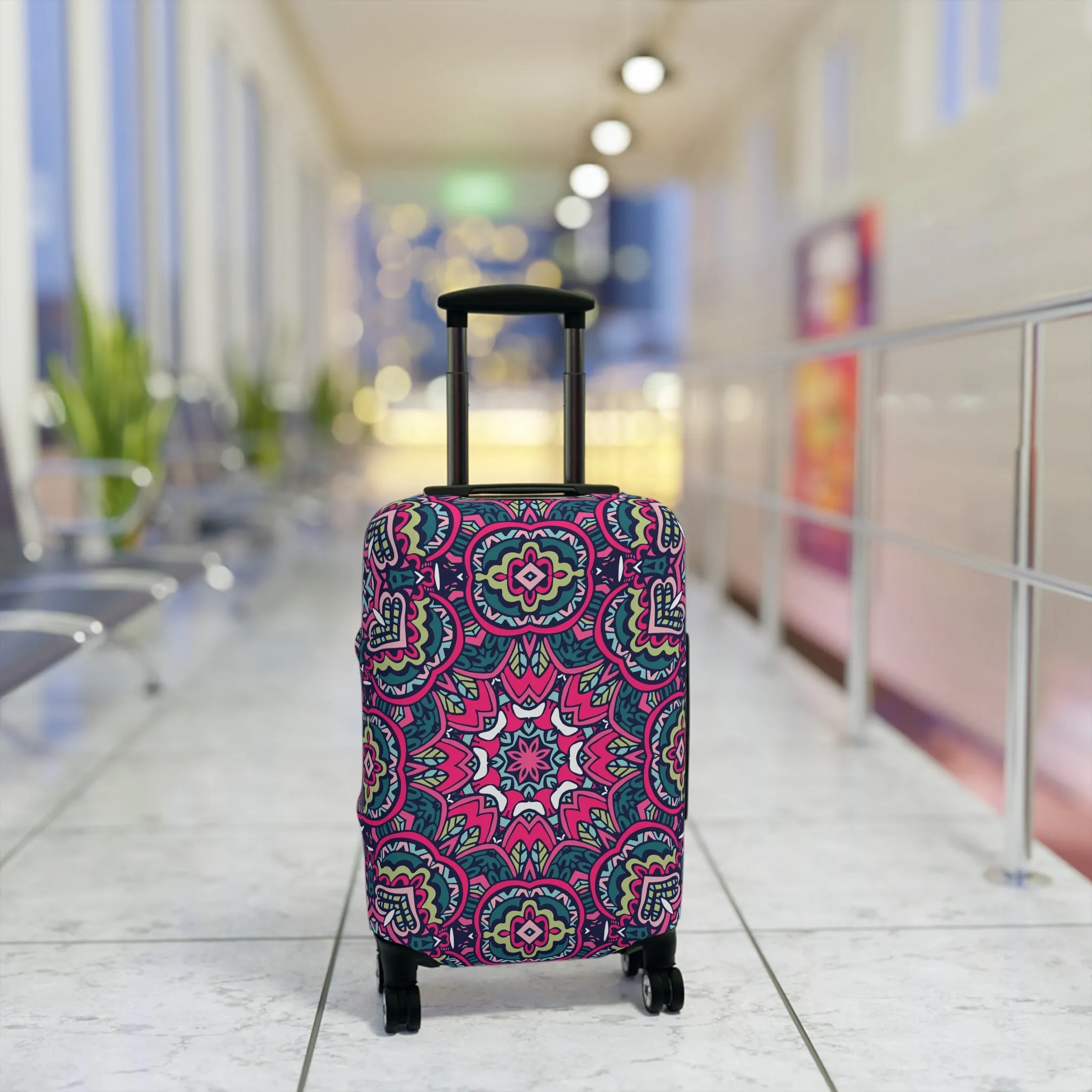 Mandala Luggage Cover - Stylish Mandala Suitcase Protector
