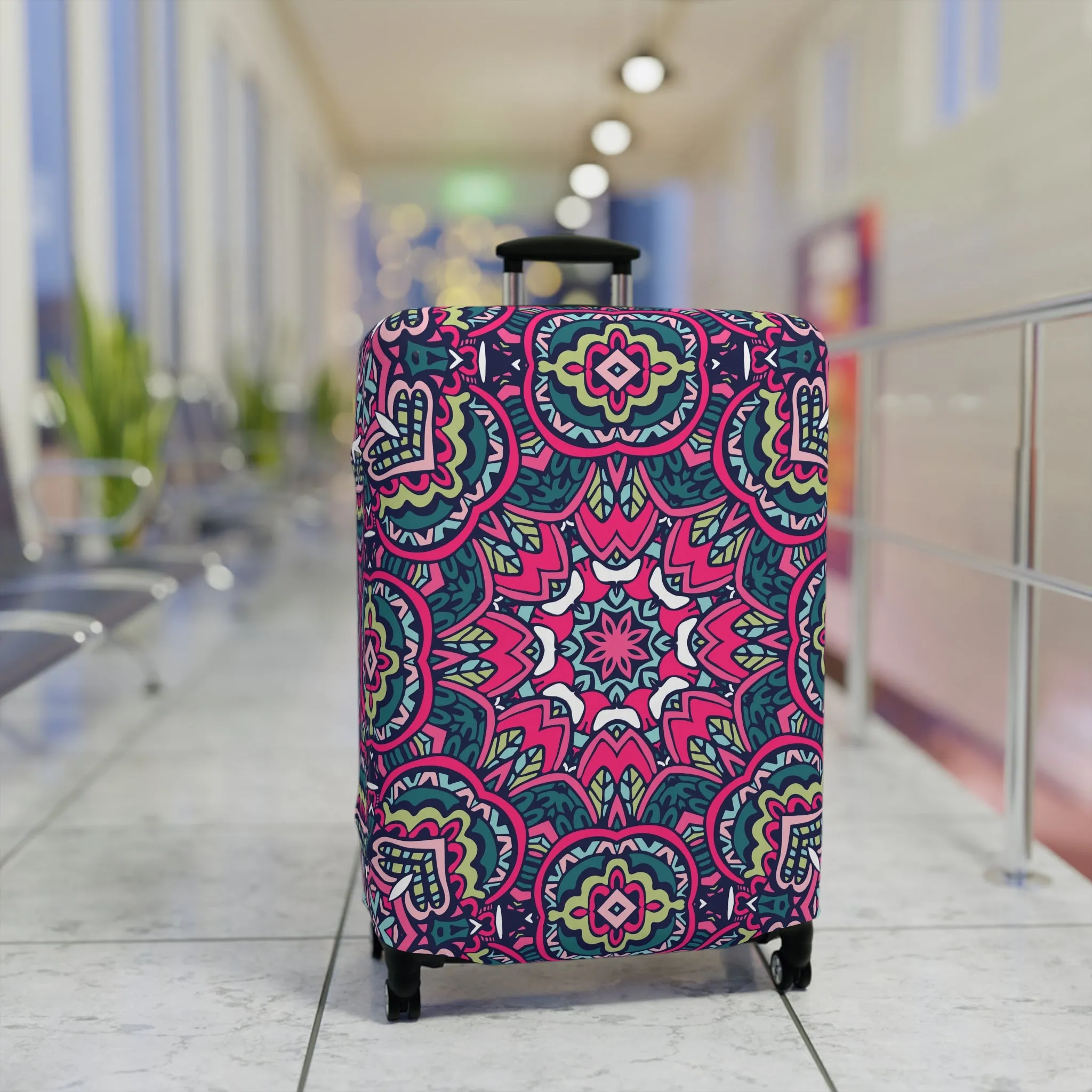 Mandala Luggage Cover - Stylish Mandala Suitcase Protector