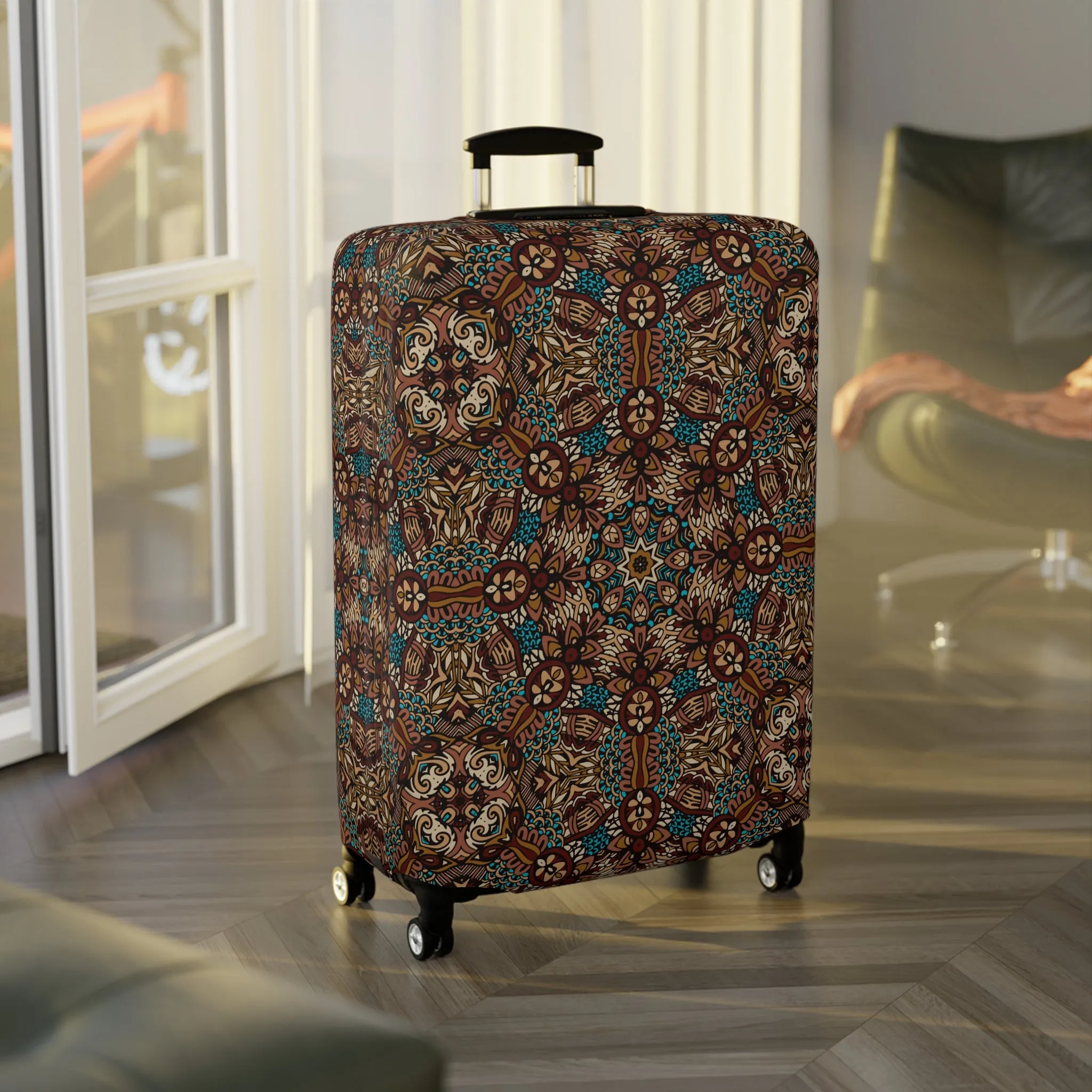 Mandala Luggage Cover - Stylish Mandala Suitcase Protector