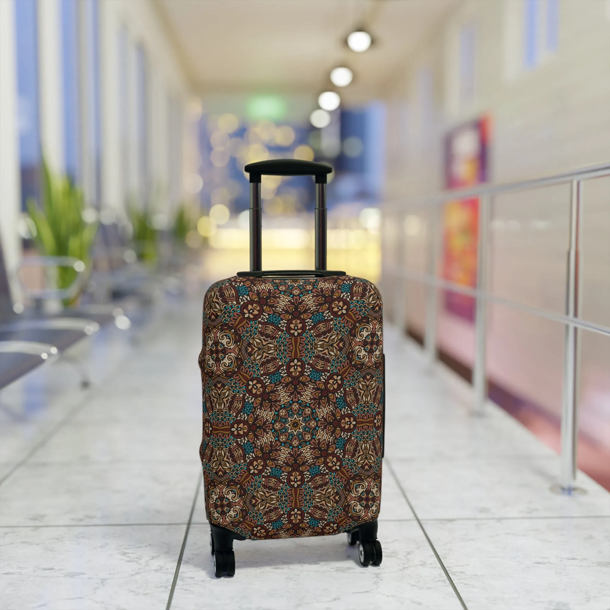 Mandala Luggage Cover - Stylish Mandala Suitcase Protector