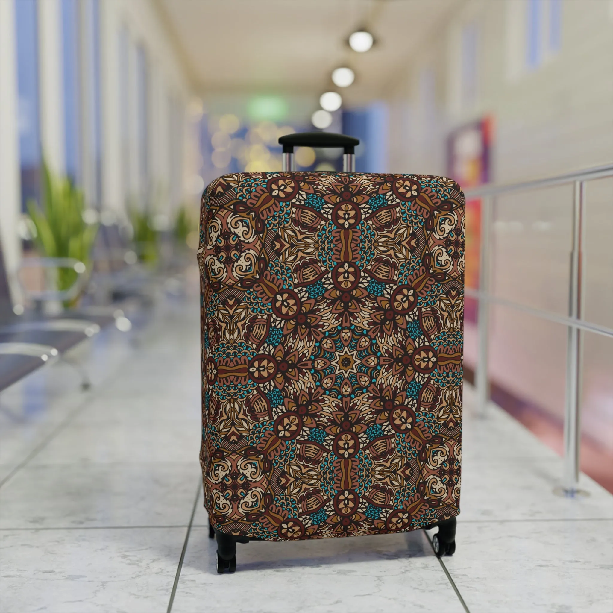 Mandala Luggage Cover - Stylish Mandala Suitcase Protector