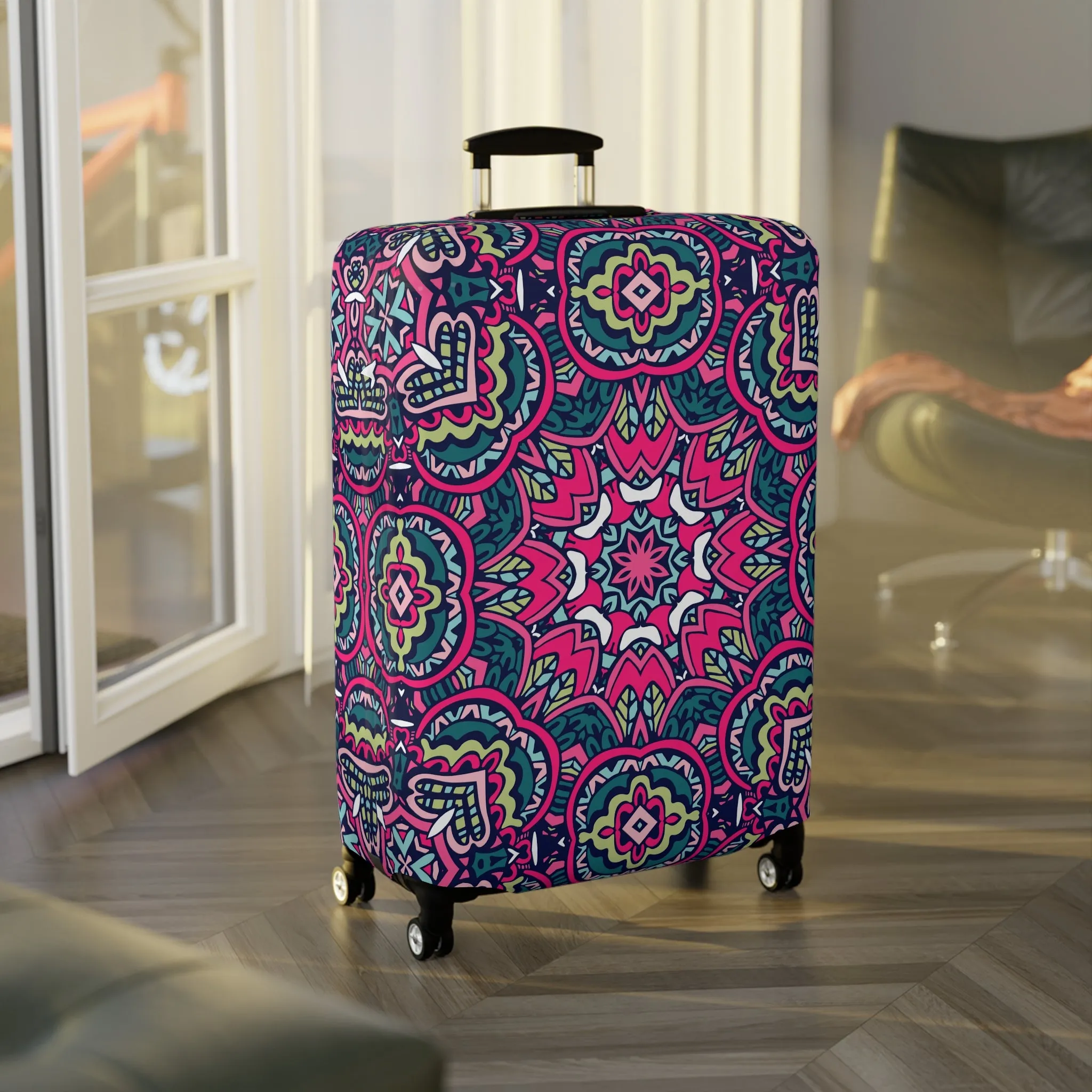 Mandala Luggage Cover - Stylish Mandala Suitcase Protector
