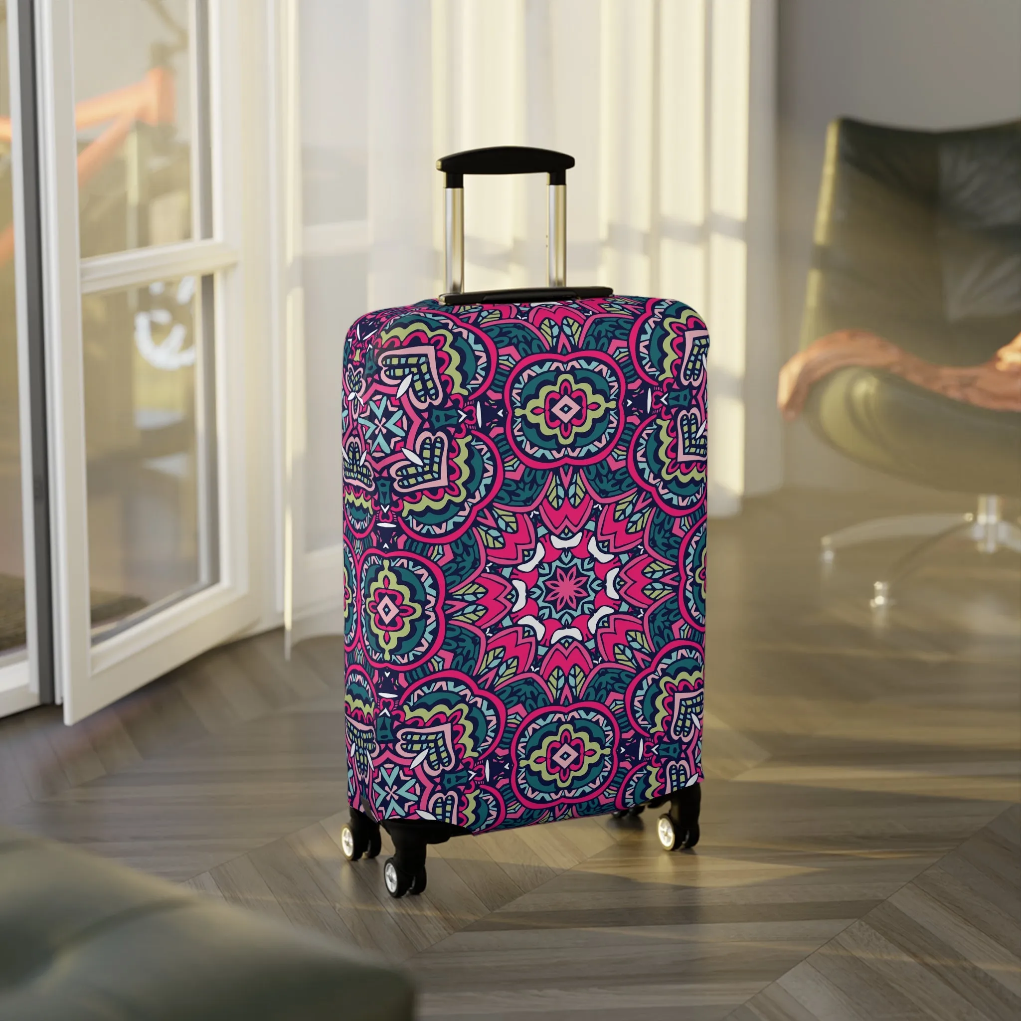 Mandala Luggage Cover - Stylish Mandala Suitcase Protector