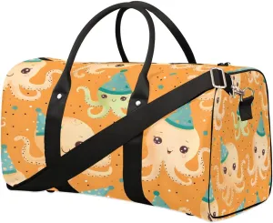 Marine Animal Octopus Travel Duffel Bag for Women Men Foldable Sport Gym Tote Bag Lightweight Waterproof Weekender Overnight Bag for Weekend Holiday Gym Swim Yoga
