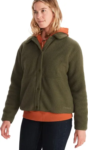 MARMOT Women's Aros Button-Up Jacket - Sherpa Fleece with Retro Style