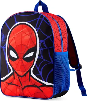 Marvel Spiderman Backpack for Boys Avengers Captain America Iron Man Kids and Toddler Backpack Nursery Pre School Bags for Boys Travel Holiday Avengers Gifts (Blue/Red Spiderman)