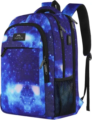 MATEIN Travel Backpack for Men Women, Extra Large TSA Friendly College Laptop Backpack with USB Charging Port, Anti Theft Carry On Flight Approved Business Work 17 Inch Computer Backpack Bag
