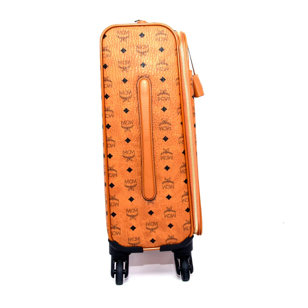 MCM Carry On Luggage Cognac - Small