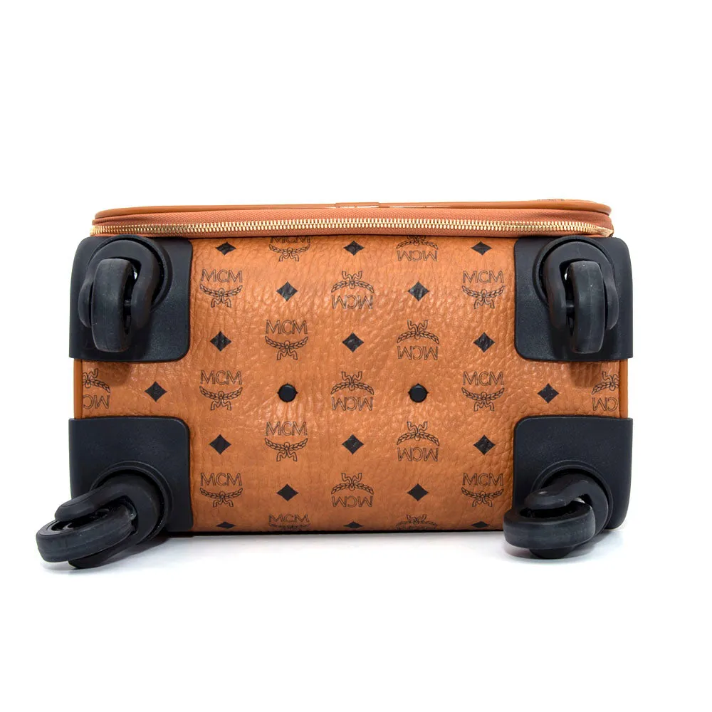 MCM Carry On Luggage Cognac - Small