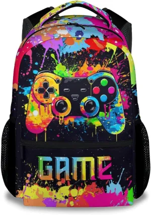 Mercuryelf Backpack for Boys - 17 Inch Gamer Bookbag for Primary Middle College - Cool Gaming Backpacks for Kids - Kids School Bag