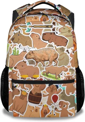 Mercuryelf Backpack for Boys Girls, 16 Inch Colorful Backpacks for School Travel, Cartoon Lightweight Bookbag for Kids