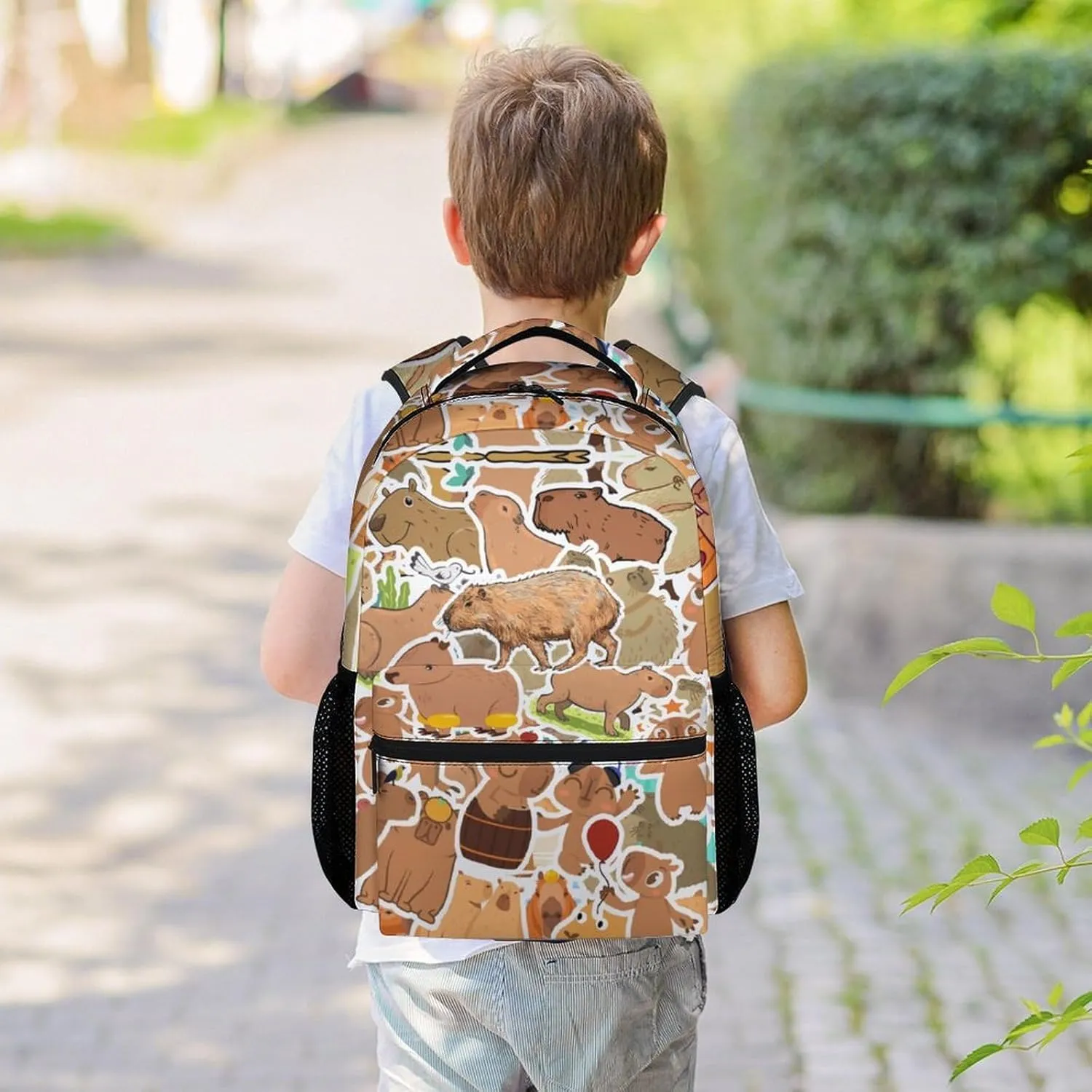 Mercuryelf Backpack for Boys Girls, 16 Inch Colorful Backpacks for School Travel, Cartoon Lightweight Bookbag for Kids