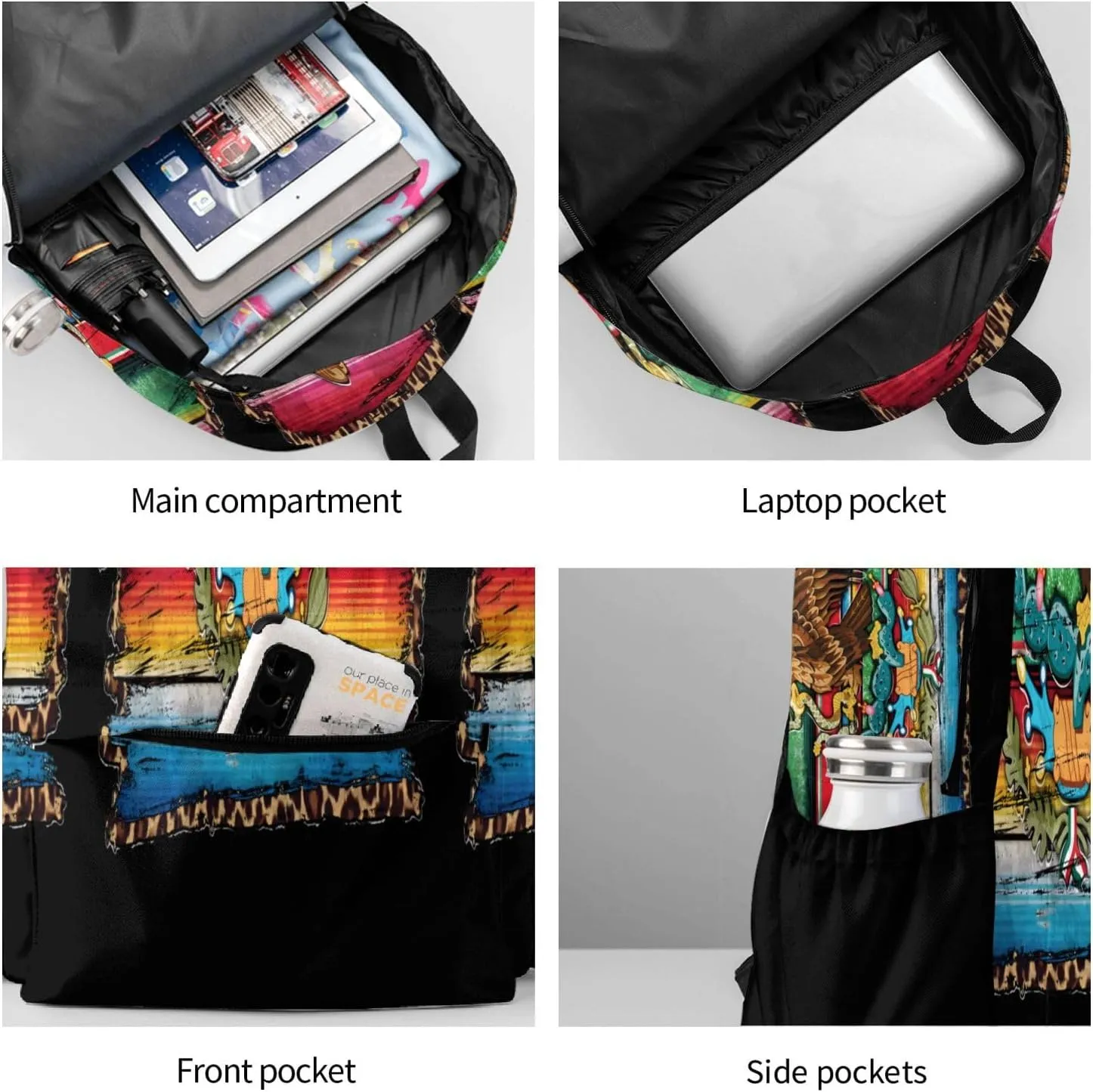 Mexico Mexican Eagle Flag Laptop Backpack Work Travel Backpacks Business Rucksack Casual Outdoor Daypack with Adjustable Strap Bags for Sports Office Gym Hiking