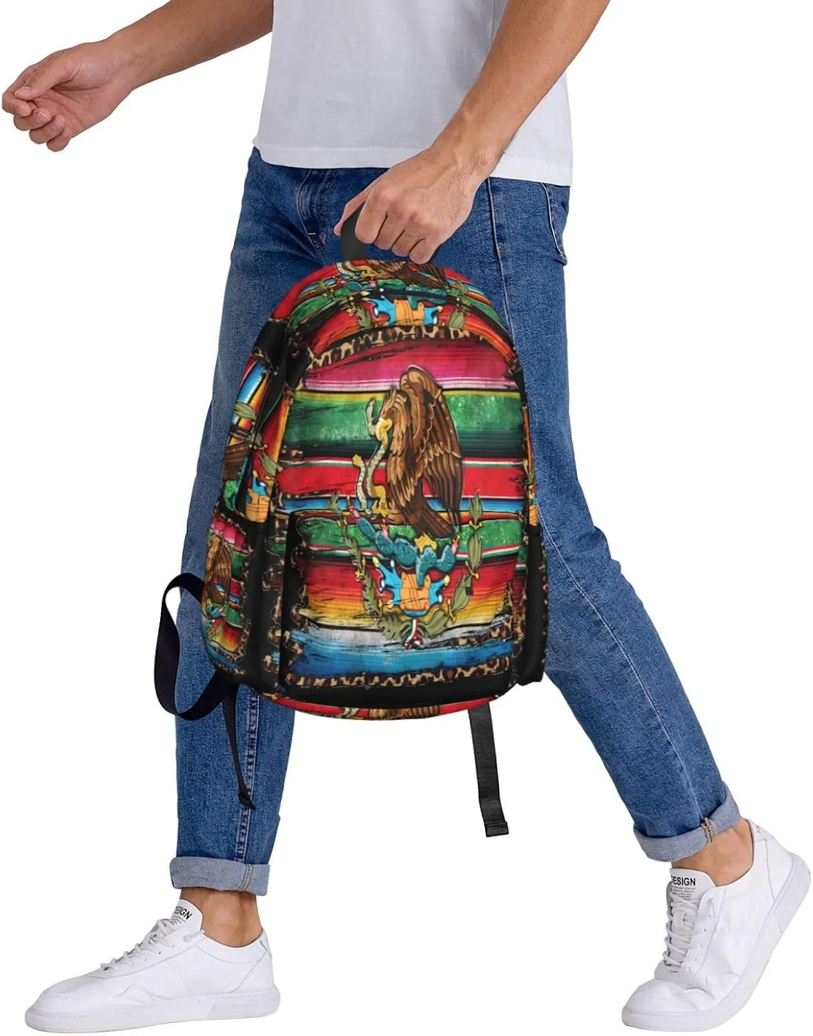 Mexico Mexican Eagle Flag Laptop Backpack Work Travel Backpacks Business Rucksack Casual Outdoor Daypack with Adjustable Strap Bags for Sports Office Gym Hiking