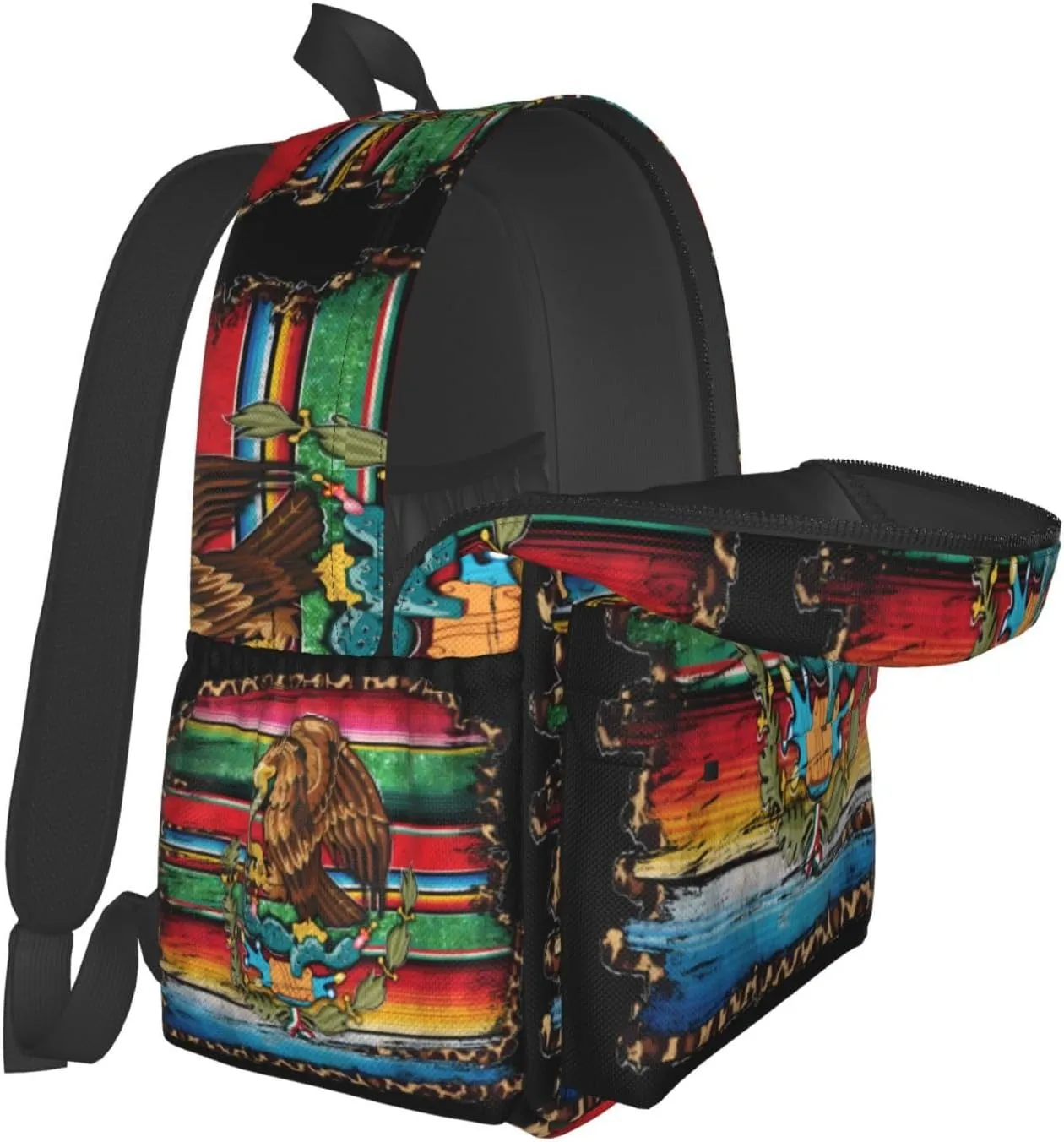 Mexico Mexican Eagle Flag Laptop Backpack Work Travel Backpacks Business Rucksack Casual Outdoor Daypack with Adjustable Strap Bags for Sports Office Gym Hiking