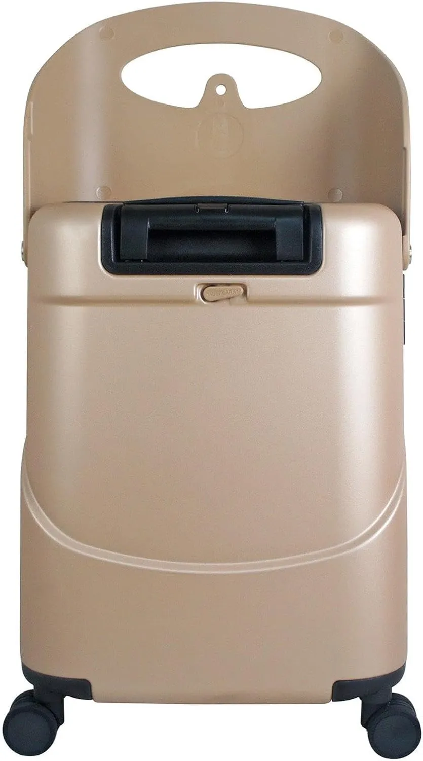 MiaMily 4-Wheel Carry On Luggage with Seat for Kids with Seat Belt, Waterproof Pocket, Adjustable Handle, and Hard Body with 43 Liter Capacity, Champagne Gold