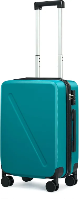 MILADA Carry On Luggage 22x14x9 Airline Approved With Wheels 20 inch Carry On Bag Hard Case Luggage TSA Approved Carry On Suitcase Rolling Luggage For Women Men,Caribbean Blue