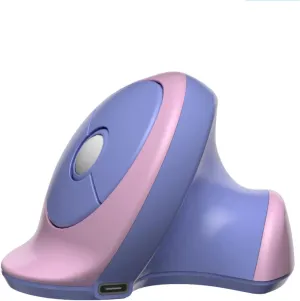 Mini Ergonomic Mouse,Dual-Mode Wireless Bluetooth Vertical Mouse - Rechargeable, Silent, Multi-Device Connection, Ideal for Laptops and Desktops, for Family and Friends (Purple)