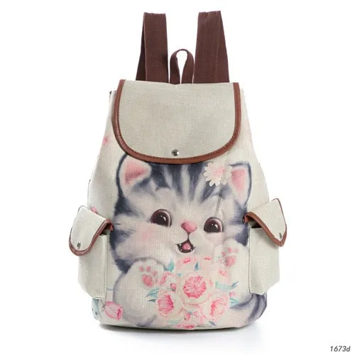 Miyahouse Canvas School Backpack