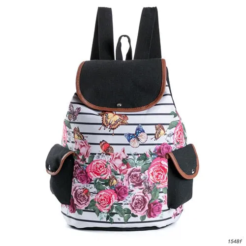 Miyahouse Canvas School Backpack