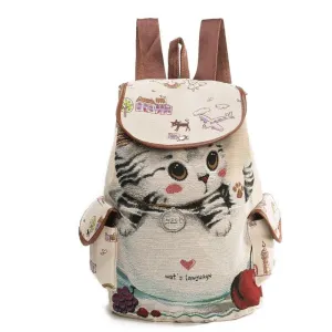 Miyahouse Canvas School Backpack