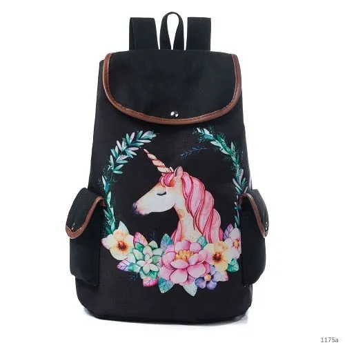 Miyahouse Canvas School Backpack