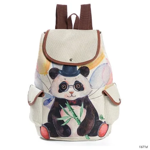 Miyahouse Canvas School Backpack