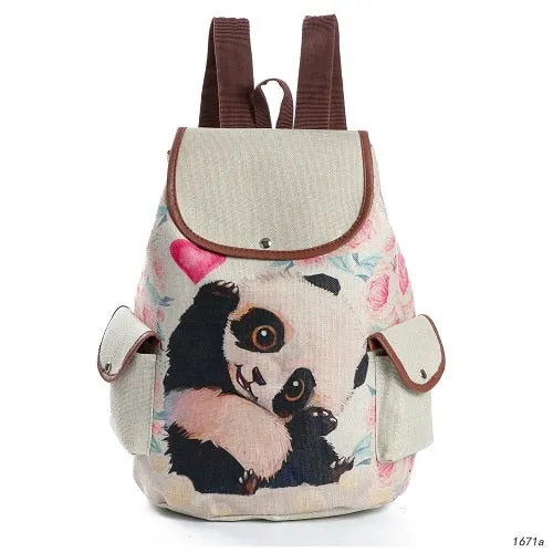Miyahouse Canvas School Backpack