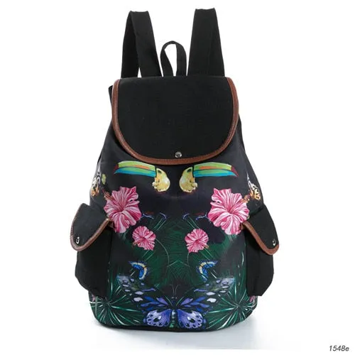Miyahouse Canvas School Backpack