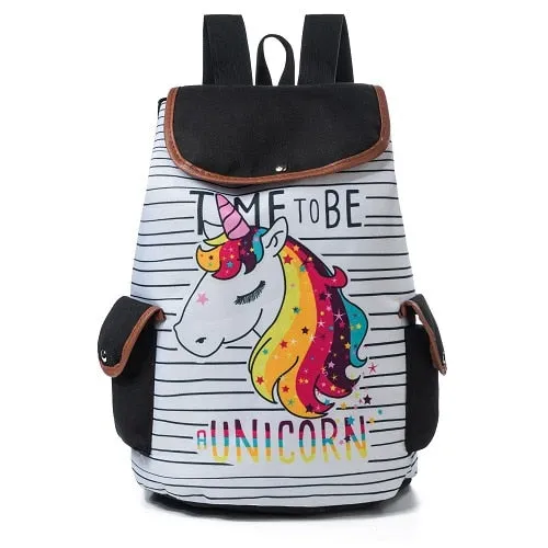Miyahouse Canvas School Backpack